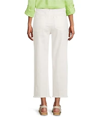 John Mark Wide Leg Fringe Hem Jeans