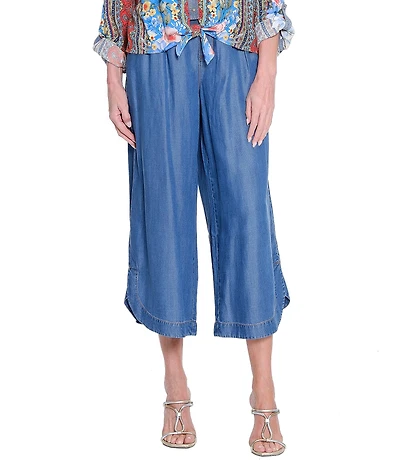 John Mark Wide Leg Tulip Hem Cropped Pants