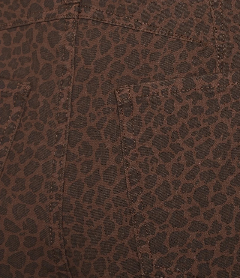 John Mark Woven Animal Print Barrel Pants