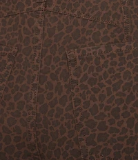 John Mark Woven Animal Print Barrel Pants