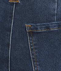 John Mark Woven Denim Wide Leg With Folded Cuff Jeans
