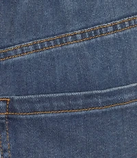 John Mark Woven Elastic Drawstring Wide Leg Jeans