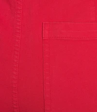 John Mark Woven Embroidered Patch Pocket Frayed Wide Leg Jeans