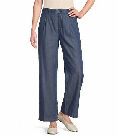 John Mark Woven Flat Front Wide Leg Pants