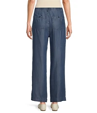 John Mark Woven Flat Front Wide Leg Pants