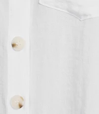 John Mark Woven Solid Wire Collar Short Sleeve Button Front Shirt