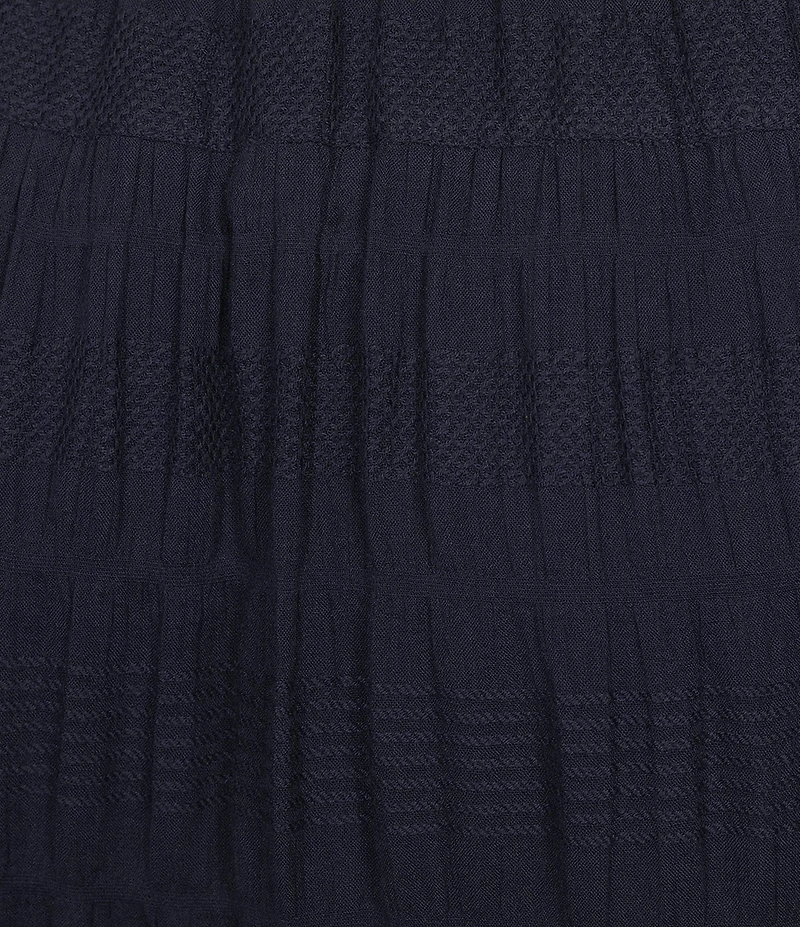 John Mark Woven Textured Tiered Belted Skirt