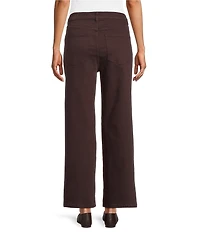 John Mark Woven Wide Leg 5 Pocket Button Zip Fly Jeans