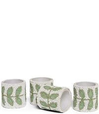 John Robshaw Aadi Beaded Napkin Rings, Set of 4
