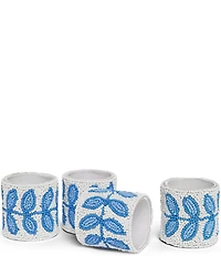 John Robshaw Aadi Beaded Napkin Rings, Set of 4