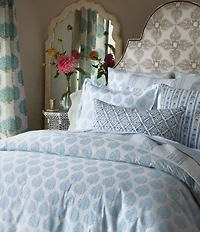 John Robshaw Anju Medallion Print Bolster Decorative Pillow