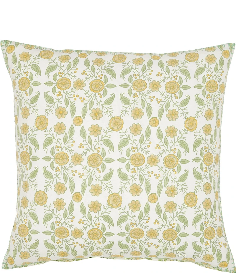John Robshaw Cherika Marigold Floral Filled Euro Sham