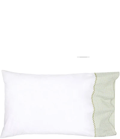 John Robshaw Cinde Cuff Sage Organic Cotton Pillowcase Pair