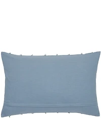 John Robshaw Fringed Light Indigo Kidney Pillow