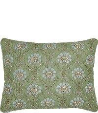 John Robshaw Jeeva Sage Cotton Voile Floral Pillow Sham