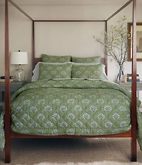 John Robshaw Jeeva Sage Cotton Voile Floral Pillow Sham