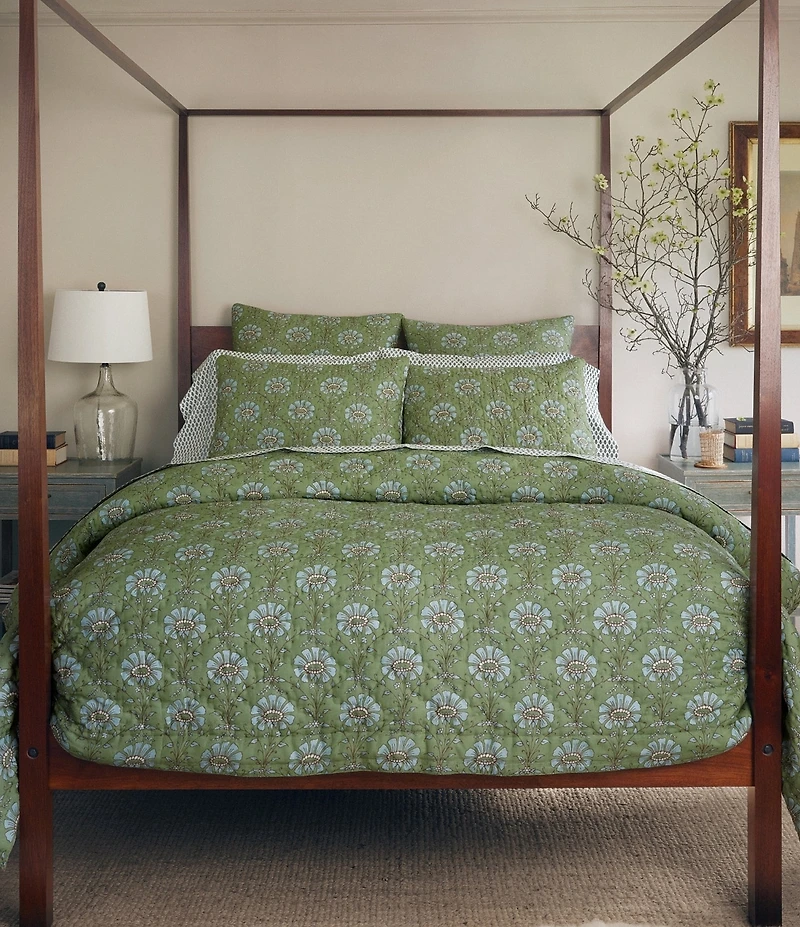 John Robshaw Jeeva Sage Cotton Voile Quilt