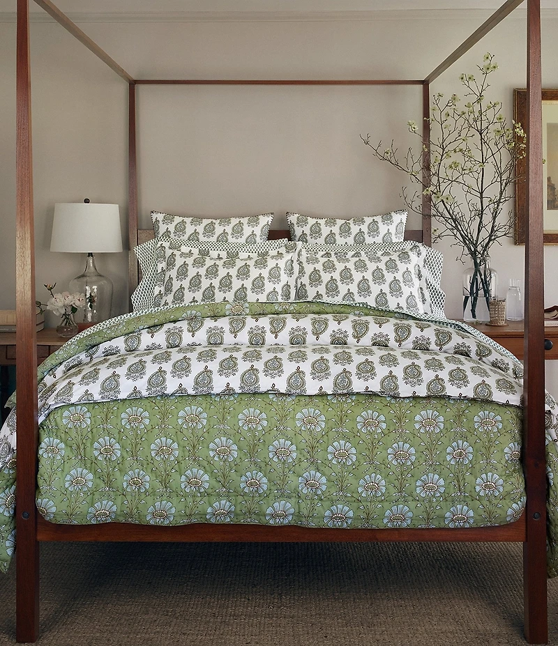 John Robshaw Jeeva Sage Cotton Voile Quilt