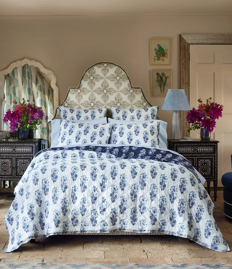 John Robshaw Kanak Cotton Voile Reversible Quilt