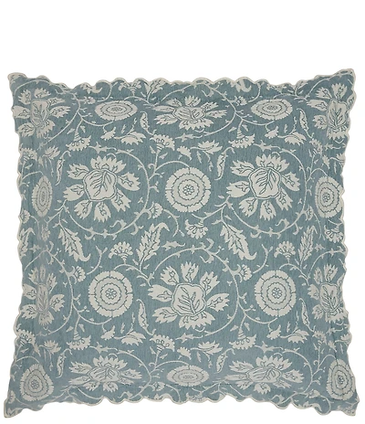 John Robshaw Kimari Woven Floral Scalloped Edge Euro Sham