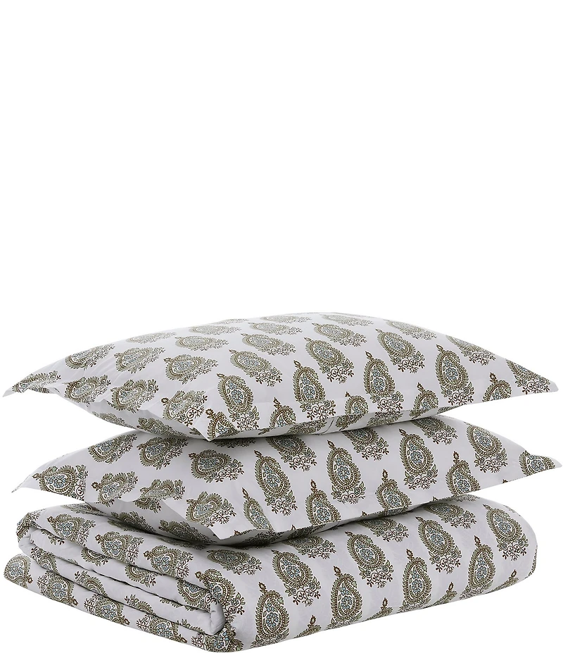 John Robshaw Nilay Leaf Organic Cotton Percale Duvet Cover