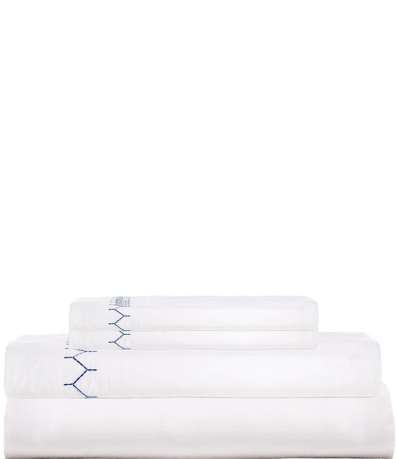 John Robshaw Organic Cotton Percale Stitched Embroidery Sheets