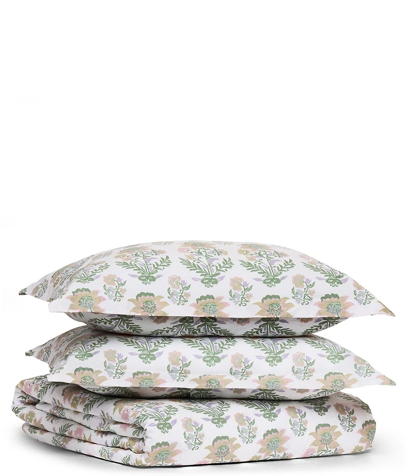 John Robshaw Organic Long Staple Cotton Percale Hina Duvet Cover