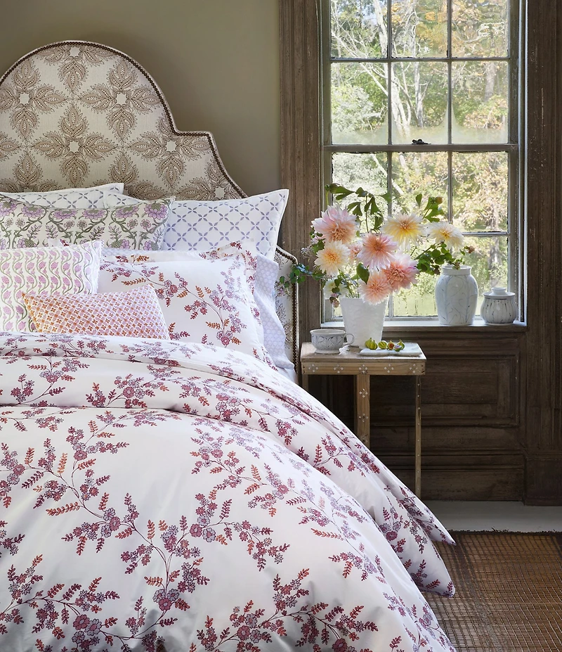 John Robshaw Organic Long Staple Cotton Percale Oha Lavender Sham