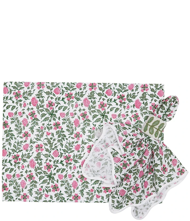 John Robshaw Pink Ishita Lapis Placemats, Set of 4