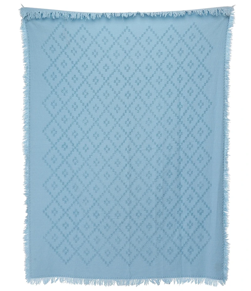 John Robshaw Tej Stonewashed Cotton Fringed Throw