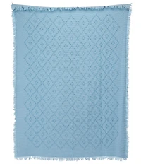 John Robshaw Tej Stonewashed Cotton Fringed Throw