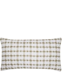 John Robshaw Veda Sage Embroidered Bolster Pillow