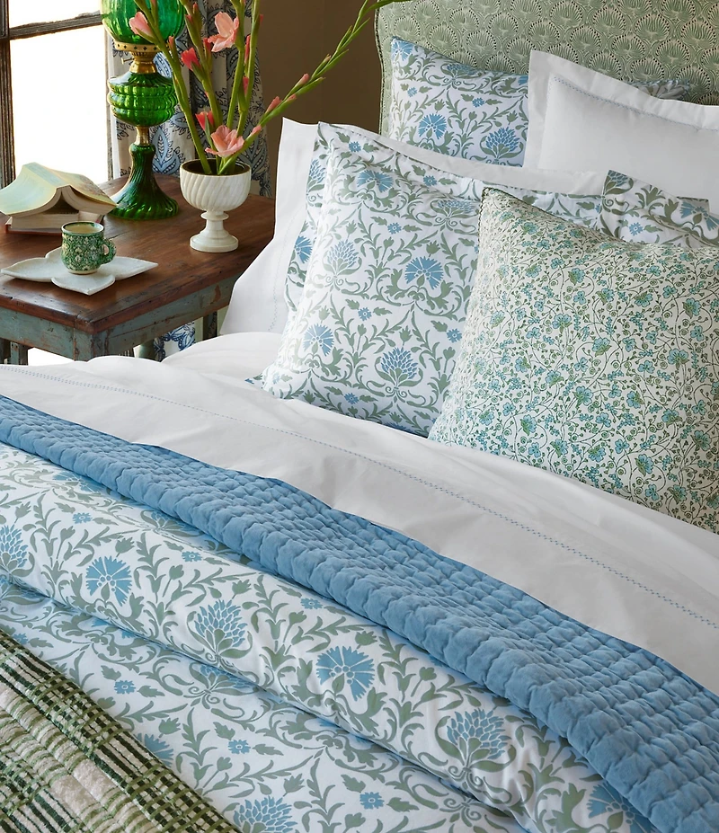 John Robshaw Vidya Leaf Organic Cotton Percale Sham