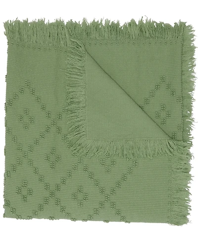 John Robshaw Woven Lattice Fringed Throw
