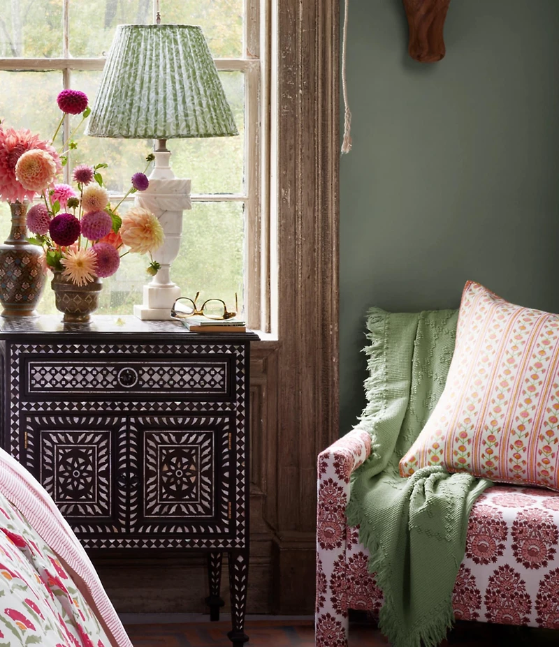 John Robshaw Woven Lattice Fringed Throw