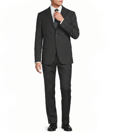 John Varvatos Signature Tailored Bleeker Slim Fit Flat Front Solid 2-Piece Suit