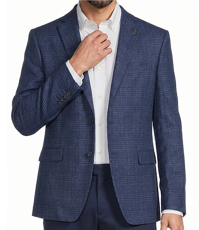 John Varvatos Signature Tailored Bleeker Slim Fit Plaid Sport Coat
