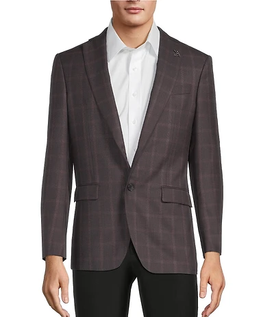John Varvatos Signature Tailored Slim Fit Checked Sport Coat
