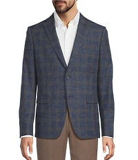 John Varvatos Signature Tailored Slim Fit Plaid Sport Coat