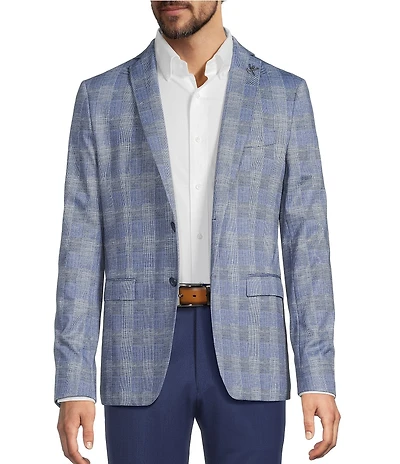 John Varvatos Signature Tailored Slim Fit Plaid Sport Coat