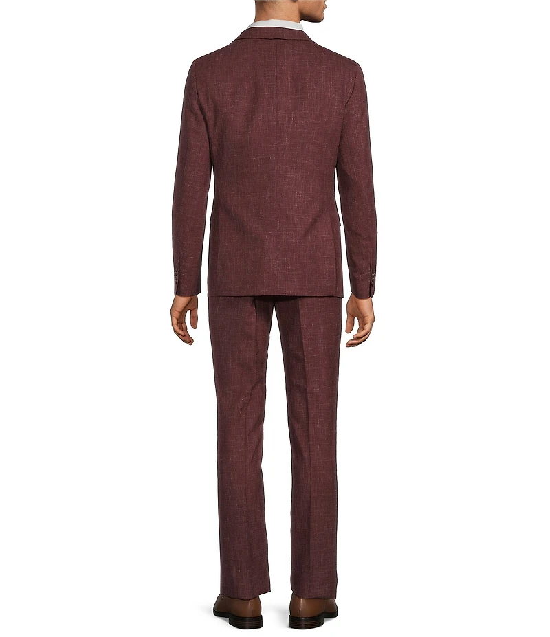 John Varvatos Slim Fit Flat Front Fancy Solid 2-Piece Suit