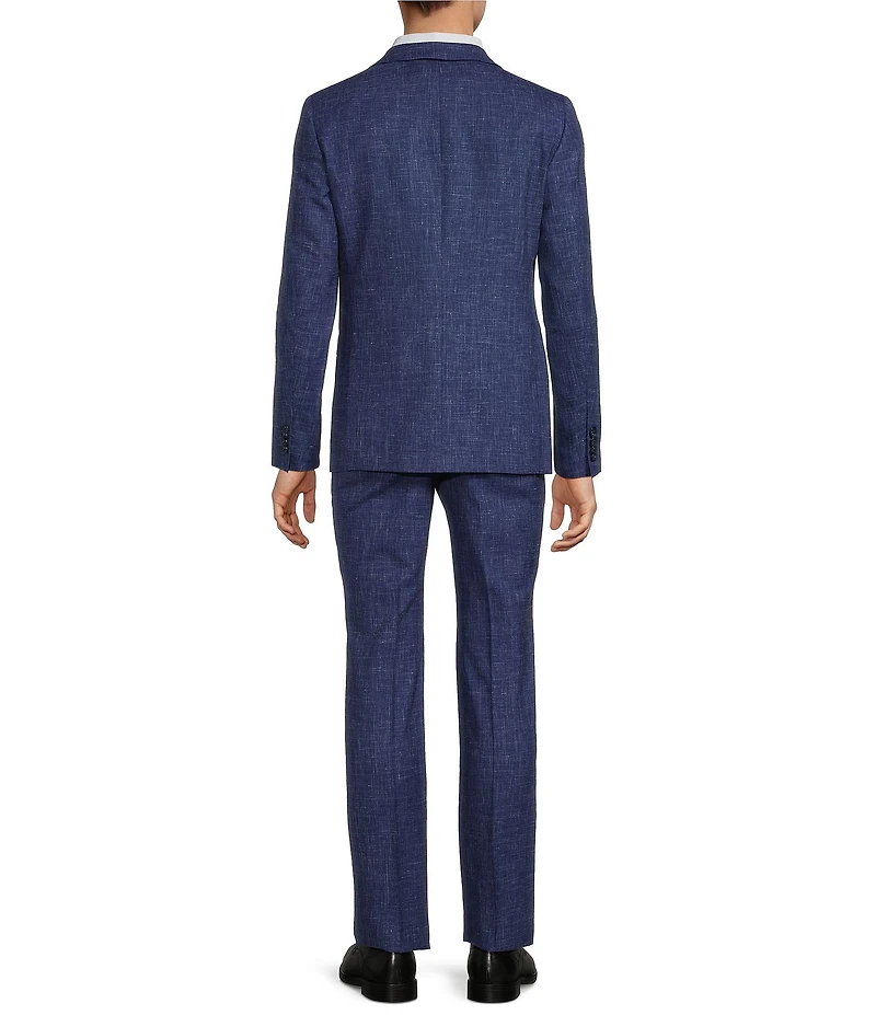 John Varvatos Slim Fit Flat Front Fancy Solid 2-Piece Suit