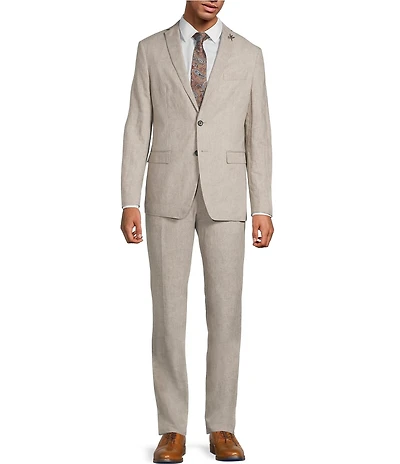 John Varvatos Slim Fit Flat Front Fancy Solid 2-Piece Suit