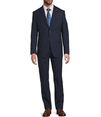 John Varvatos Slim Fit Flat Front Pinstriped 2-Piece Suit