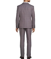 John Varvatos Slim Fit Flat Front Plaid 2-Piece Suit
