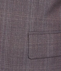 John Varvatos Slim Fit Flat Front Plaid 2-Piece Suit