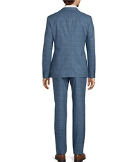 John Varvatos Slim Fit Flat Front Plaid 2-Piece Suit