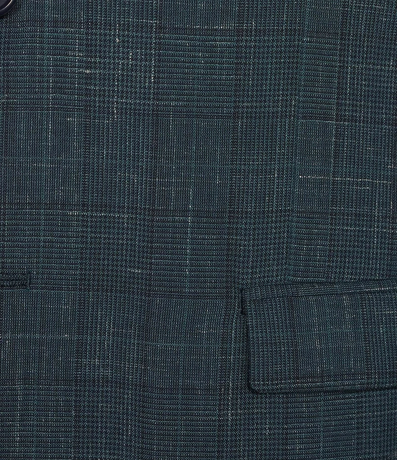John Varvatos Slim Fit Flat Front Plaid 2-Piece Suit