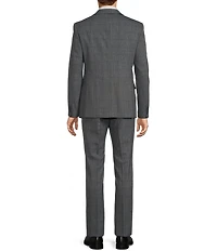 John Varvatos Slim Fit Flat Front Plaid Print 2-Piece Suit