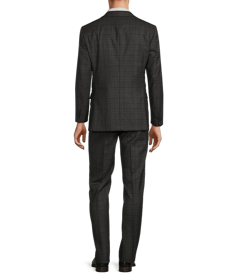 John Varvatos Slim Fit Flat Front Plaid Pattern 2-Piece Suit